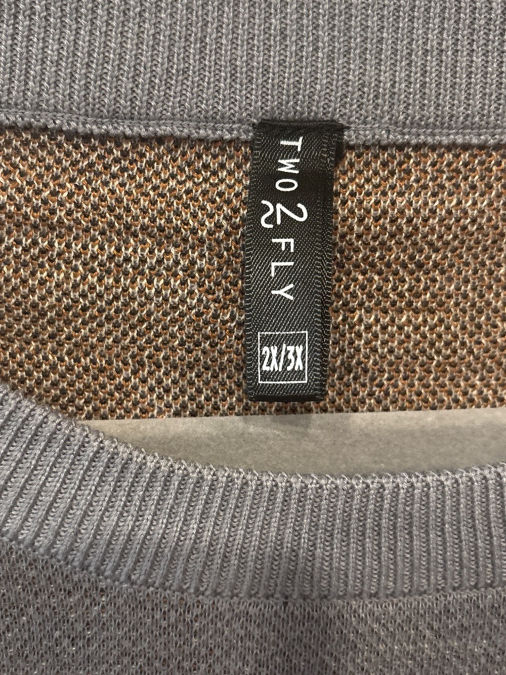 Two Fly Western Girl Motif Grey Knit Sweater - Size 2X/3X - Cowgirl Core - Picture 4 of 6